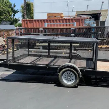 Metal trailer with mesh sides