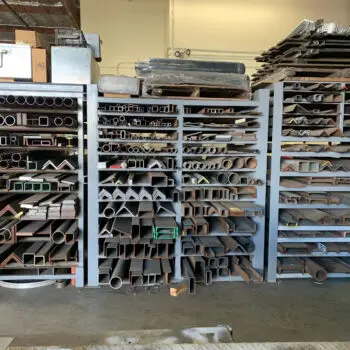 Industrial metal supplies storage racks