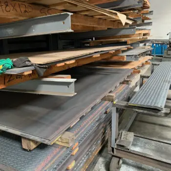 Metal sheet storage racks facility