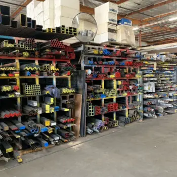 Metal fabrication materials warehouse storage