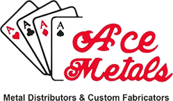 Ace Metals logo with cards